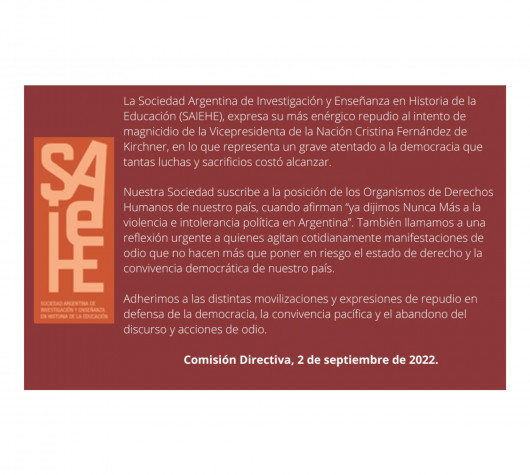 Comunicación SAIEHE: Repudio