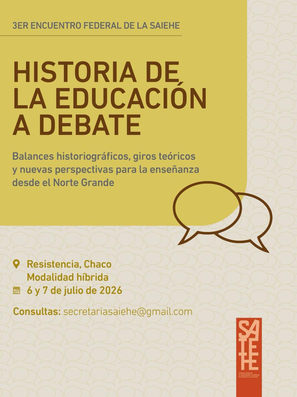 III Encuentro Federal. “Historia de la educación a debate”