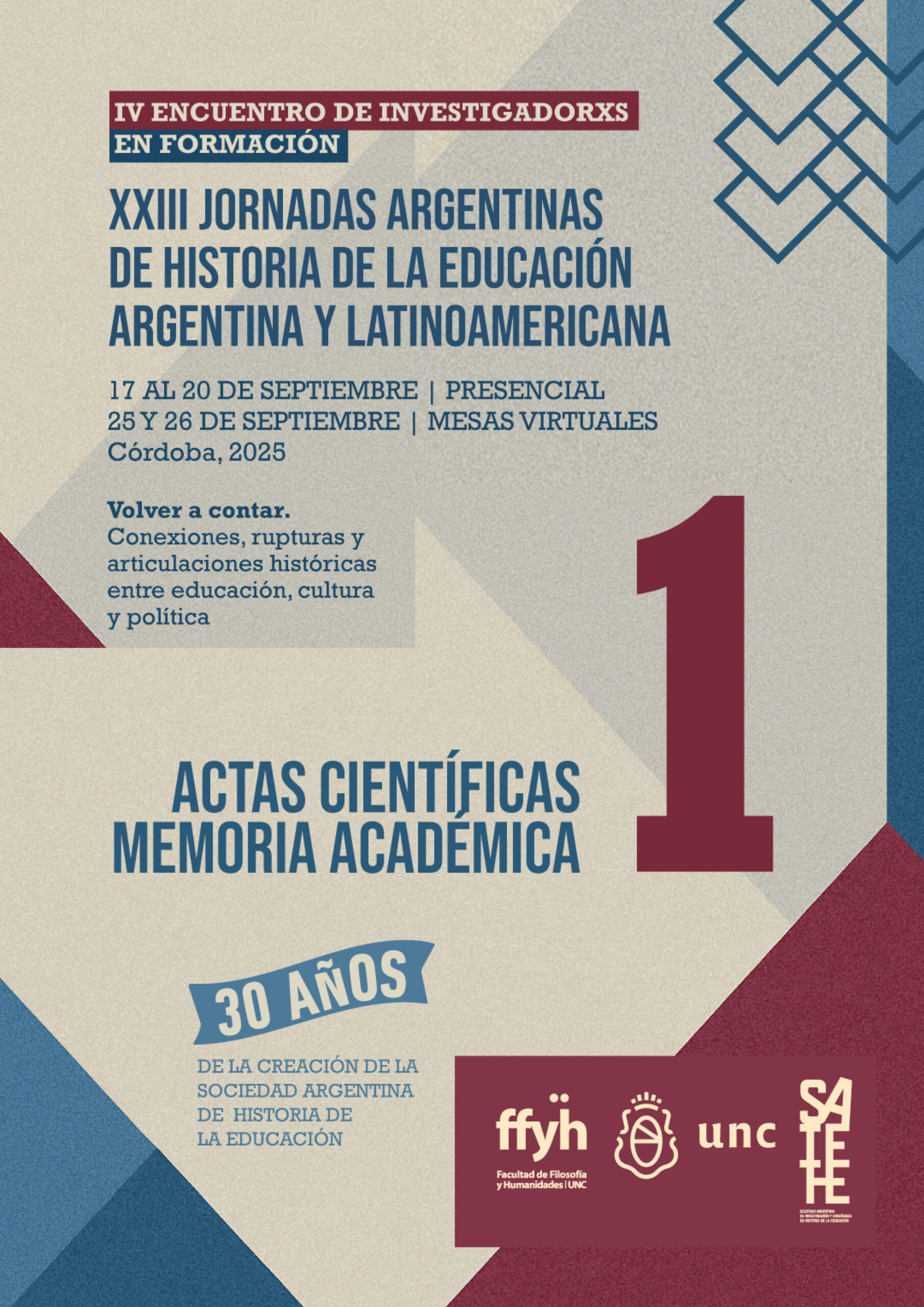 Actas científicas. Memoria académica. Tomo I